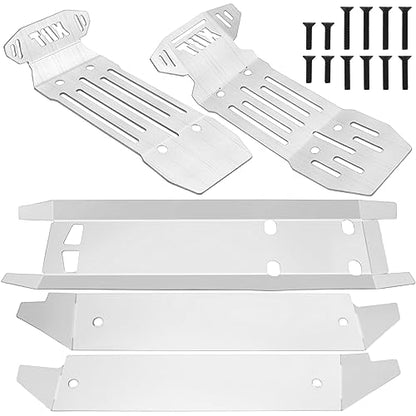 ShareGoo Stainless Steel RC Skid Plate,RC Chassis Armor Protection Front Rear Guard Plate Upgrade Parts Compatible with Traxxas XRT 1/6 78086-4 RC Car Upgrade Parts
