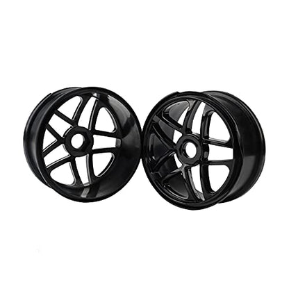 RC Tires & Wheels Set, Black, 4PCS | 1/8 Scale, 17mm Hex, Off-Road Buggy Tires, For Arrma Typhon, Compatible with Kyosho Traxxas