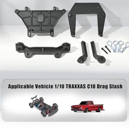 Shock Tower Front Rear Body Mounts with Body Posts Set Nylon Part for 1/10 Traxxas Drag Slash C10 F-150 Mustang Bandit Big Foot Rustler 2WD XL VXL Replace 3639 9418 3619
