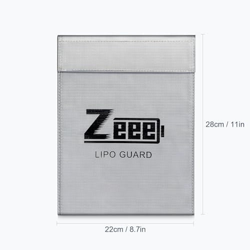 Zeee Fireproof Lipo Battery Bag Explosion-Proof | Charging & Storage Organizer to Protect Your Gear