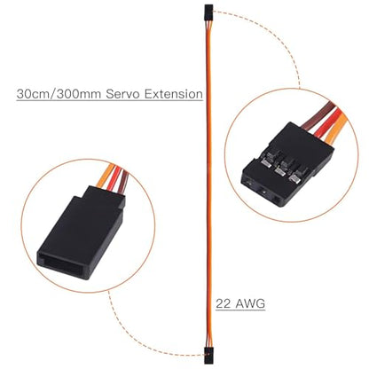 8PCS 600mm Servo Extension Cable 3-Pin Male to Female 30 Core Lead Wire Cable Connectors Control Board Remote - 60CM