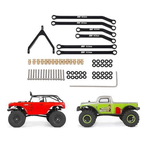 DKKY CNC Aluminum High Clearance for 1/24 RC Crawler LWB 133.5mm Axial SCX24 AXI90081 Deadbolt AXI00004 B17 Upgrades (Black) - color: Black