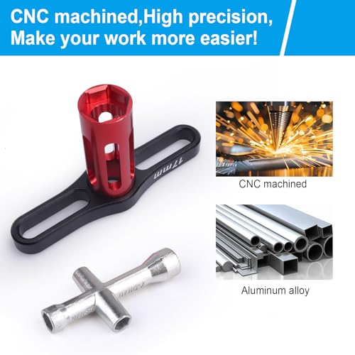 17mm Hex Wrench & Small Cross Wrench RC Tools for 1/8 1/10 Traxxas Arrma Redcat RC Car Truck Crawler Buggy