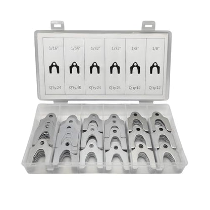 Sun Walker 144 PCS Car Alignment Body Shim, 1/64" 1/32" 1/16" 1/8" Adjusting Parts Camber Shims with Storage Box, Universal Zinc Plated Auto Body Alignment Spacers Assortment Set