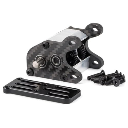 Ultralight Dual Motor Transmission 62g Aluminum LCG Transmission Gearboxes 48P Overdrive Dig Tiny Gearbox for 1/10 RC Crawler LCG Cheater Rig (Silver) - color: Silver