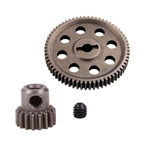 ShareGoo RC 11184 Spur Differential 64T Metal Main Gear & 11119 Pinion 17T Motor Gear Set for HSP Redcat Volcano EPX 1/10 Monster Truck Car