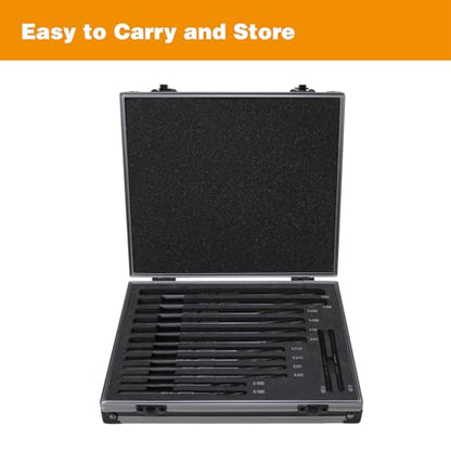 M2 High Speed Steel Premium Chucking Reamer Set, 14 pcs Over and Under Sizes 0.1240'' Thru 0.5010'', Spiral Flute, Enlarge, Smoothing and Finishing Holes - size: 14PCS Kit