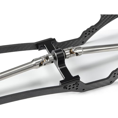 Aluminum Alloy 1/10 Transfer Case 70mm Width 5mm D-Shaped Shaft Transmission Gearbox for RC Crawler Cheater Rigs MOA 1.9 Shafty LCG Chassis Build