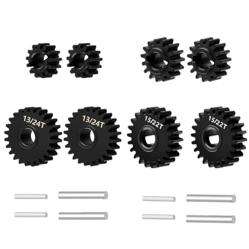 Overdrive 15/22T Underdrive 13/24T Steel Portal Gears Set | for 1/18 RC Crawler Redcat Ascent-18 Upgrade