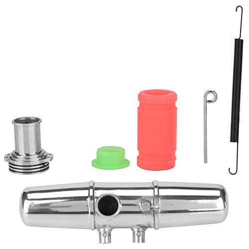 18001P Upgrade Aluminum Alloy Dual Exhaust Link Pipe for HPI Savage 4.6/5.9 1/8 RC Car, High Temperature Lightweight Exhaust Accessory