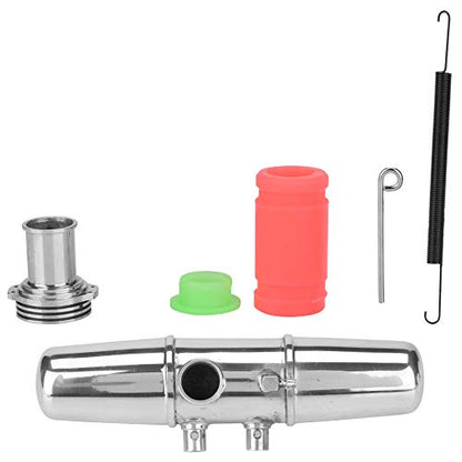 18001P Upgrade Aluminum Alloy Dual Exhaust Link Pipe for HPI Savage 4.6/5.9 1/8 RC Car, High Temperature Lightweight Exhaust Accessory