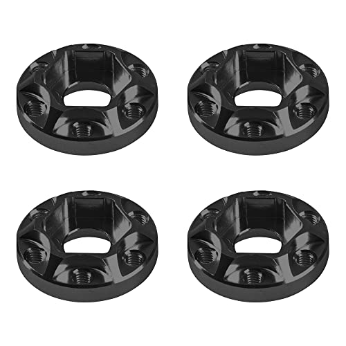 Metal RC 12mm Wheel Hex Hub Extension Combiner Compatible with 1.9/2.2inch Wheel Rim Axial SCX10 Traxxas TRX4 D90 1/10 RC Crawler (6mm, Black) - color: Black, size: 6mm