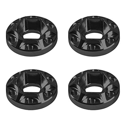 Metal RC 12mm Wheel Hex Hub Extension Combiner Compatible with 1.9/2.2inch Wheel Rim Axial SCX10 Traxxas TRX4 D90 1/10 RC Crawler (6mm, Black) - color: Black, size: 6mm