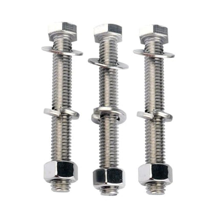 1/4-20 x 2 Hex Head Screw Bolt and Nuts Flat & Lock Washers, 304 Stainless Steel Fully Threaded, 10Sets - color: Silver, size: 1/4-20 x 2" (10Sets)