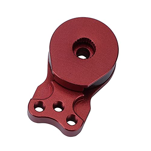 DJX Aluminum 25T Servo Saver 3 Holes Adjustable Hi-Torque Servo Horn for 1/8 1/10 Remote Control Car Boat (Red) - color: Red