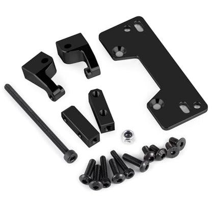 Aluminum Axle Servo Mount Base Stand, Black | Upgrade Parts, For 1/10 Axial SCX10 II 90046, RC Crawler Car - color: Black