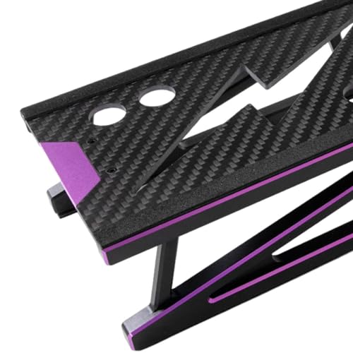 Aluminum Stand, Aluminum Repair Station, Car Model 1/8 1/10 Scale, Repair Work, for Trucks, Cars, Purple - color: Purple