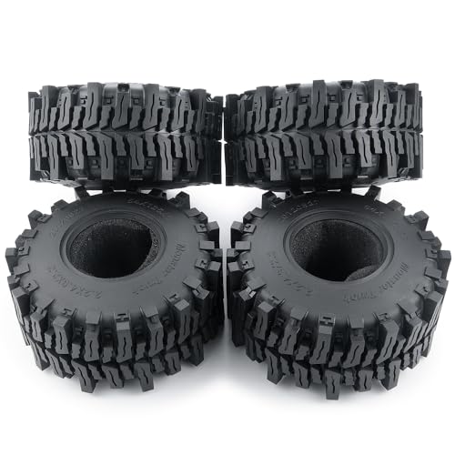 4PCS 2.2inch RC Crawler Tires with Foam Insert 125mm/4.9inch Outer Diameter for 1/10 RC Crawler Car