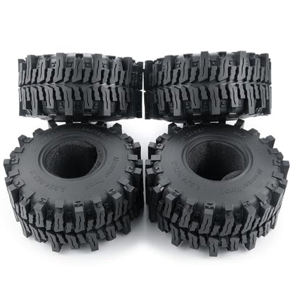 4PCS 2.2inch RC Crawler Tires with Foam Insert 125mm/4.9inch Outer Diameter for 1/10 RC Crawler Car
