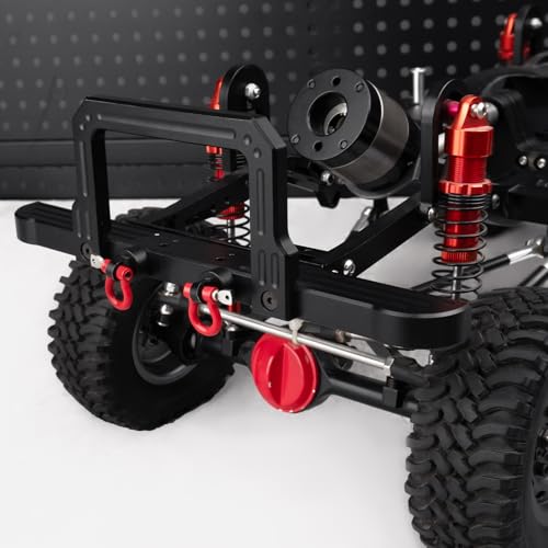 Metal Front Bumper with Tow Hooks Upgrades Parts Accessories | For 1/10 RC Crawler Car D90 D110
