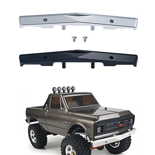 Aluminum RC Front Bumper for Axial SCX24 AXI00001 T1/T2 C10 1/24th RC Crawler Truck Car (Black) - color: Black