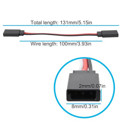 10PCS Female to Female Plug Extension Cable Wire Compatible with Futaba JR Connector for Extension Servo Connections 10cm