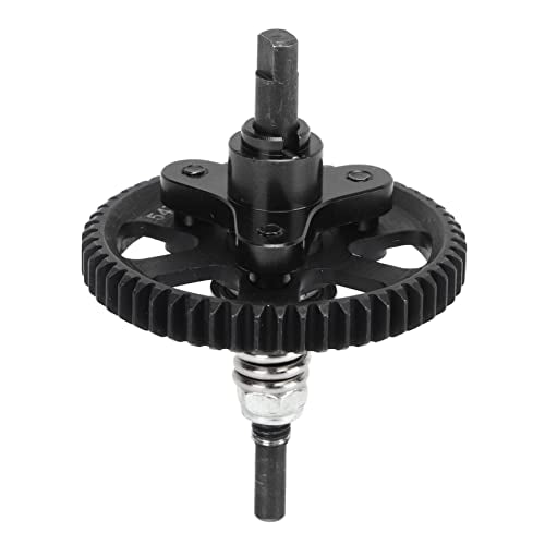 Aluminum Steel Differential Slipper Clutch, Slipper Clutch Assembly, 54T Aluminum Steel Differential Gear Slippers Clutches, for Traxxas Slash, Rustie 4x4 1/10 RC Car (Black) - color: Black