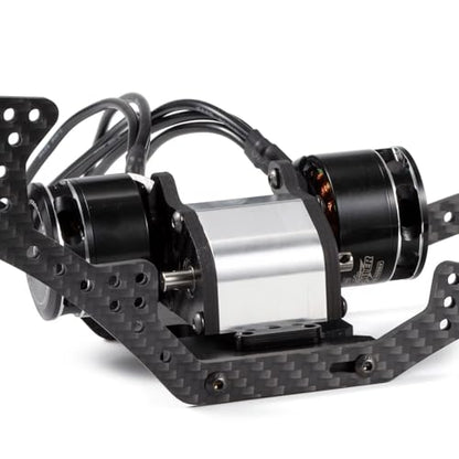 Ultralight Dual Motor Transmission 62g Aluminum LCG Transmission Gearboxes 48P Overdrive Dig Tiny Gearbox for 1/10 RC Crawler LCG Cheater Rig (Silver) - color: Silver