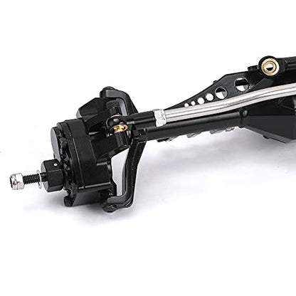 1/10 RC Car Aluminum Alloy Front Portal Axle Assemble for Capra 1.9 UTB AXI03004 RC Crawler Upgrades (Black) - color: Black