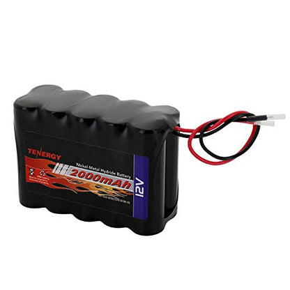 Tenergy NiMH Battery Pack 12V 2000mAh High Capacity Rechargeable Battery w/Bare Leads Replacement Battery Pack for DIY, Medical Equipments, LED Light Kit, RC Models, Portable 12V DC Devices and More - size: 1 Count (Pack of 1)