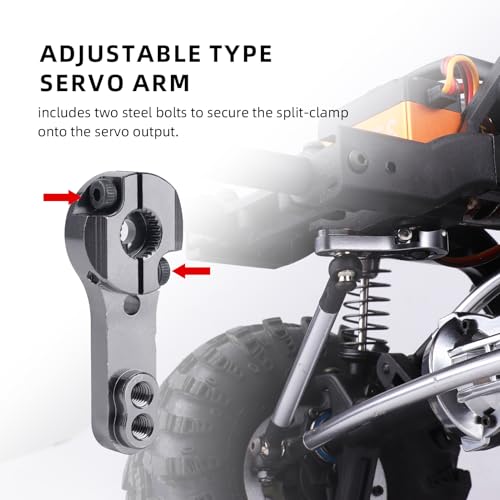 5pcs AllinRC 25T Servo Horn Aluminum Metal Steering Servo Arm M3 Threads Compatible with Futaba Savox Power for Car Truck