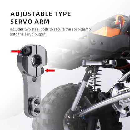5pcs AllinRC 25T Servo Horn Aluminum Metal Steering Servo Arm M3 Threads Compatible with Futaba Savox Power for Car Truck