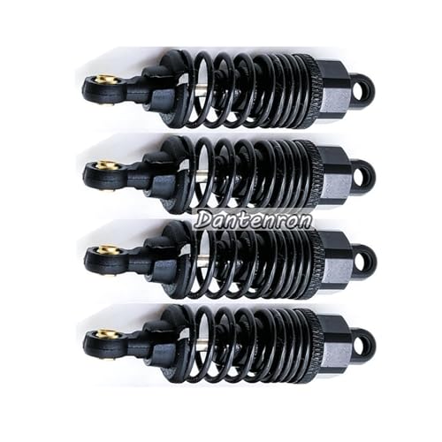 4Pack RC Car 102004 Adjustable Shock Absorber Damper Upgrade Parts Replacement Accessory 68mm For 1/10 RC On Road Drift Rally Car HSP 94102 94122 HPI Losi Axial Tamiya Redcat (Black) - color: Black