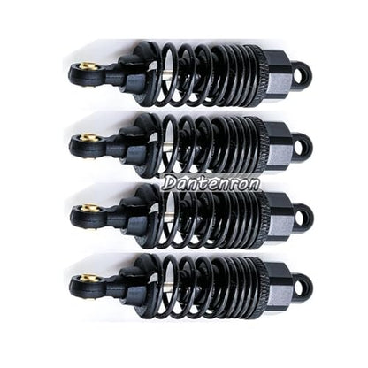 4Pack RC Car 102004 Adjustable Shock Absorber Damper Upgrade Parts Replacement Accessory 68mm For 1/10 RC On Road Drift Rally Car HSP 94102 94122 HPI Losi Axial Tamiya Redcat (Black) - color: Black