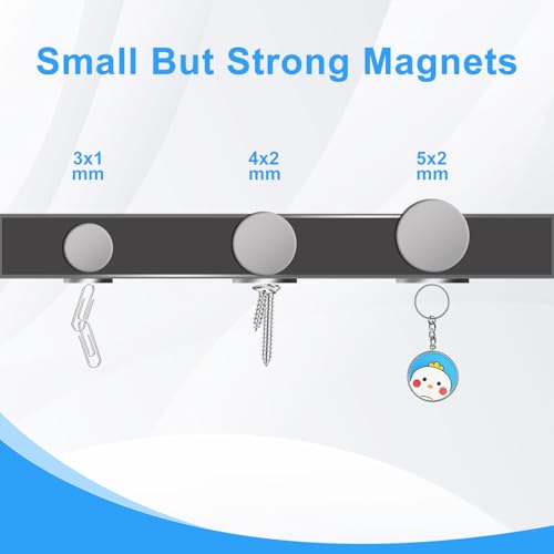 Fridge Magnets, 3 Different Sizes Small Round Magnetic 600 Pack | Rare Earth Neodymium Fridge Magnet for Home Kitchen Office School Magnetic Bookmark Notebook Diary Keychain, Silver - size: Mix-3 Sizes