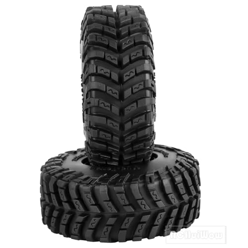 1.3" RC Crawler Tire Skins,Multi-Terrain Soft Sticky Rubber Tires for TRX4 SCX24 FMS Ascent-18 1/18 1/24 Off-Road RC Car Upgrade Parts,4PCS (Style E) - style: StyleE(4PCS)