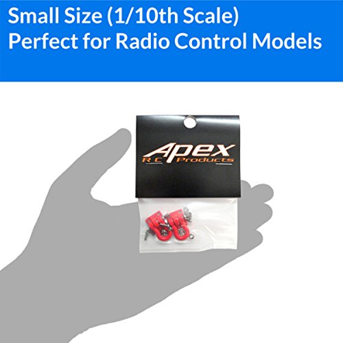 1/10 RC Rock Crawler Scale Red Winch Shackles - 2pcs 4051