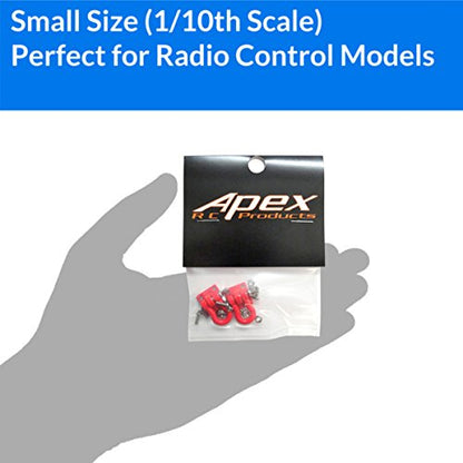1/10 RC Rock Crawler Scale Red Winch Shackles - 2pcs 4051