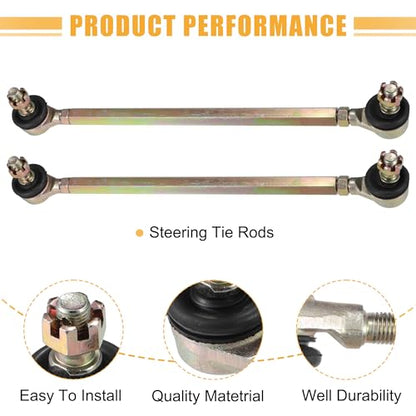ACROPIX 25cm 9.84" Steering Tie Rod End Tie Rod Link Fit for 50cc 70cc 90cc 110cc 125cc 150cc ATV Quad Four Wheeler with Ball Joint Accessories - Pack of 2 - size: 250mm