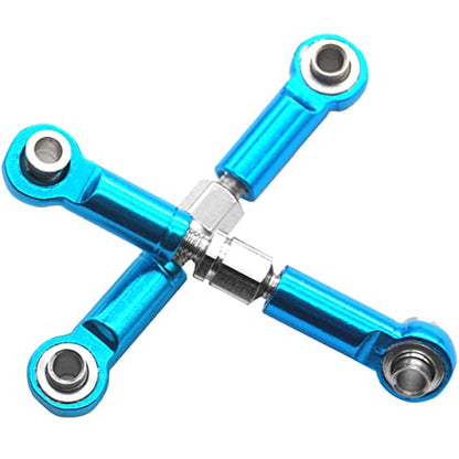 ShareGoo 9Pcs Metal Pull Rod Steering Servo Link Linkages Swing Arm Tie Rod Upper Suspension Ends Compatible with Wltoys 12428-ABC 12429 12423-ABC FY-01 FY-02 FY-03 FY-04 FY-05 FY-07 1/12 RC Car