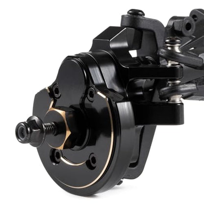 Heavy Brass Weights Portal Cover Steering Knuckles for Capra SCX10 III CP43 | Weight 220g, Black Hard Coating, Fits 1/10 RC Crawler 4WS LCG Comp Builds
