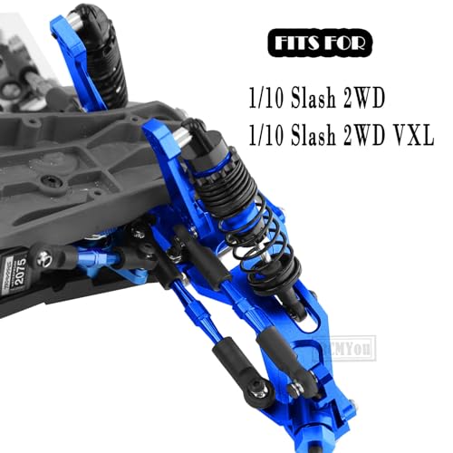 Upgrades Part for 1/10 Slash 2WD VXL,Aluminium Suspension Arm,Shocks Tower,Steering Blocks,Caster Block,Rear Stub Axle Carriers,Steering Bellcranks Hops Up,Navy Blue - color: Navy Blue - (Upgrades)
