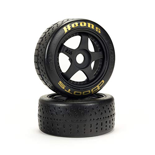 ARRMA DBoots Hoons 42/100mm Gold Belted RC Tires Mounted on 2.9" 5-Spoke 17mm Hex Wheels (Set of 2): ARA550071,Black - size: Hoons 2.9 Tires on 5-Spoke Wheel, style: Gold Compound: High Grip
