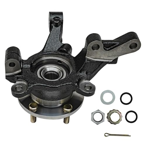 Detroit Axle - Front Left Steering Knuckle and Wheel Hub Bearing CV Axle | Shaft Assembly Replacement for 2007-2011 Dodge Caliber - 2pc Set - size: 2UX47813/Pair