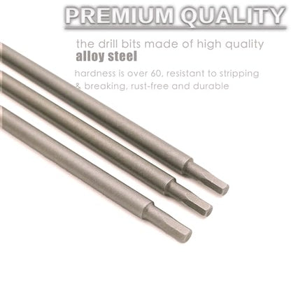 RC Hex Bit 6 Inch Power Bits 4mm for Screwgun/Power Drill(2.5MM X 3PCS) | High-speed Steel Precision Screwdriver Bits,Hex Head Allen Wrench Drill Bit Set,Magnetizable Tips,S2 alloy steel - size: 2.5MM X 3PCS