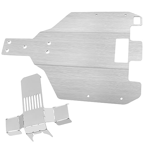 Stainless Steel RC Skid Plate RC Chassis Armor Axle Armor Protector Guard Compatible with Wltoys 12428 12429 12423 1/12 RC Crawler Car
