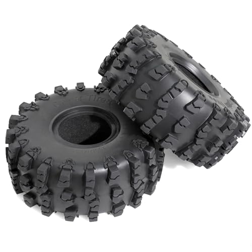STMU 2.2-inch RC Crawler Tires (4 PCS) - 5.91-inch with Super Grip Soft Tyres Compatible for 1/10 RC Rock Crawlers: Axial SCX10,RBX10,90047, D90, TF2, Tamiya CC01, Traxxas TRX (2.2)