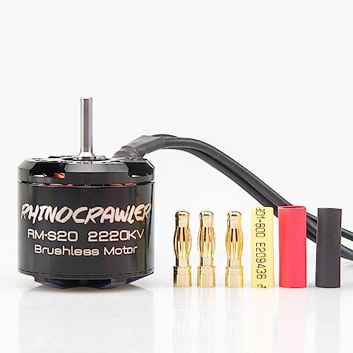 RhinoCrawler Crawler 3532 Outrunner Brushless Motor for 1/8 1/10 AM32 ESC80A RC Crawler Car LCG Chassis Axial SCX10 Traxxas TRX-4 MOA (RM-S20 2220KV) - style: RM-S20 2220KV