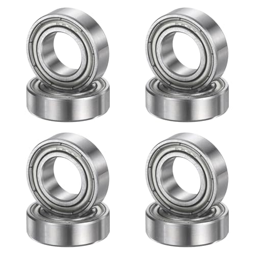 uxcell 8Pcs 689ZZ 9mmx17mmx5mm Deep Groove Ball Bearings, Double Metal Shielded Bearing Steel ABEC5 High Performance for Industrial Machinery Precision Transmission, Silver - size: 689ZZ 9mmx17mmx5mm
