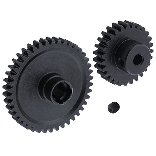 Hobbypark Metal Diff Differential Main Gear 42T & Motor Pinion Gear 27T Set for WLtoys A959-B A969-B A979-B K929-B 1/18 Scale RC Car Upgrade Parts (Black)